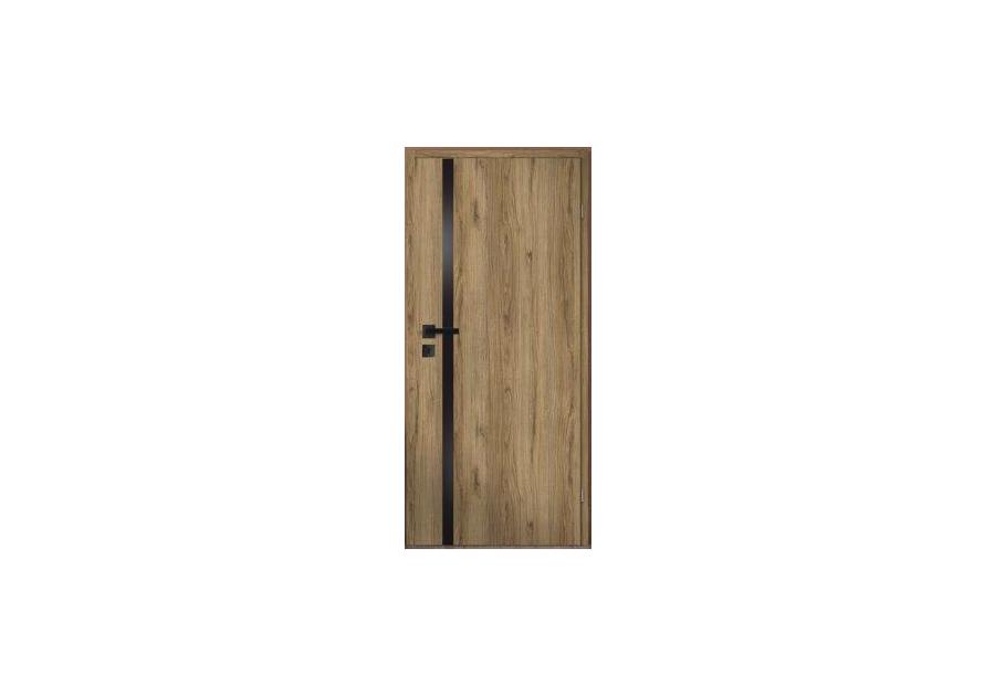 Zdjęcie: Drzwi wewnętrzne Intarsja orzech włoski 60 cm prawe VOSTER