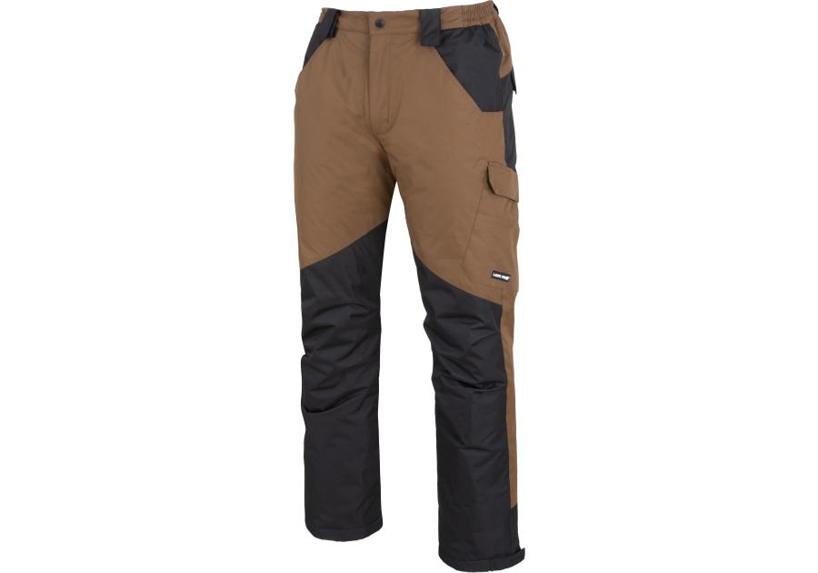 Zdjęcie: Spodnie ocieplane z szelkami brązowo-czarne, 2XL, CE, LAHTI PRO